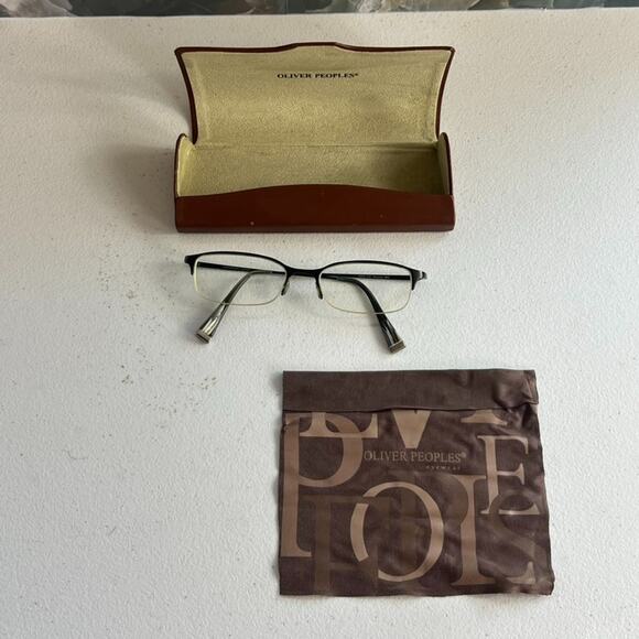 OLIVER PEOPLES Eyeglass 51[]18-143 Advocate MBK Titanium 100 Frames JAPAN Vtg - Picture 4 of 12